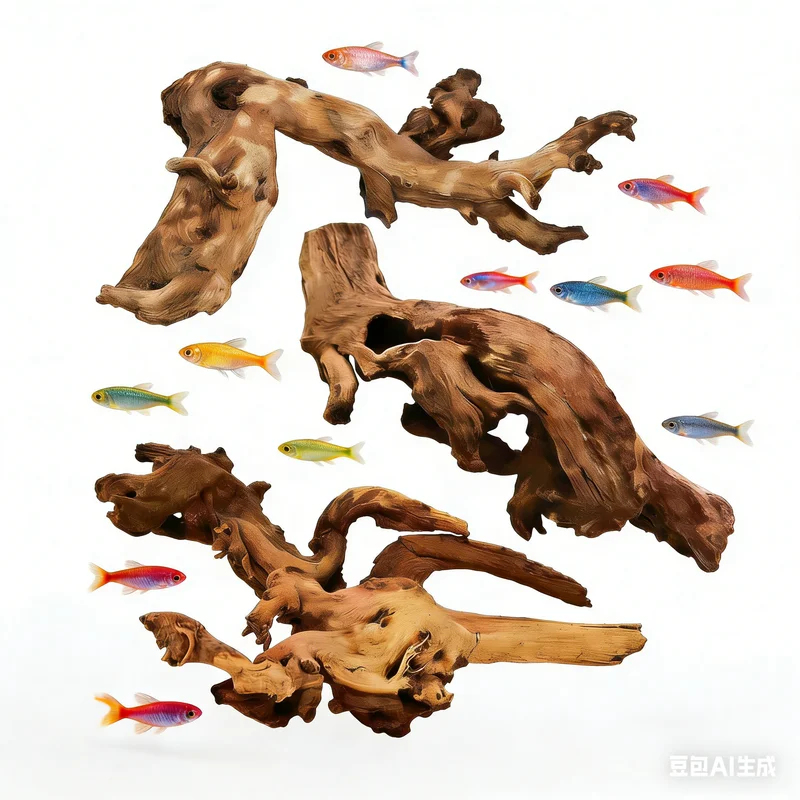 Aquarium Fish Cartoon - Natural Driftwood for Aquarium Decoration Fish