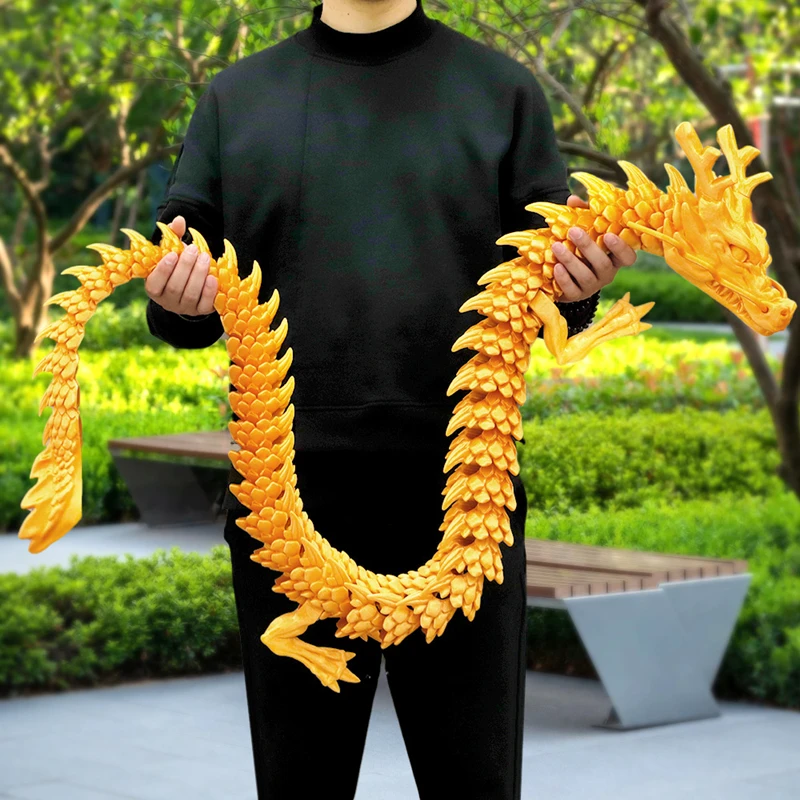 Aquarium Fish Cartoon - 3D Printed Conjoined Dragon Ornaments, Movable