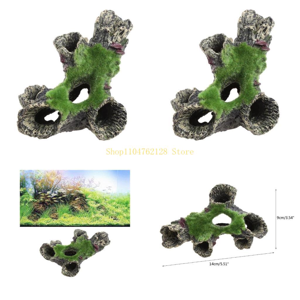 Aquarium Fish Sale - Aquarium Resin Cave Moss Tree Decoration