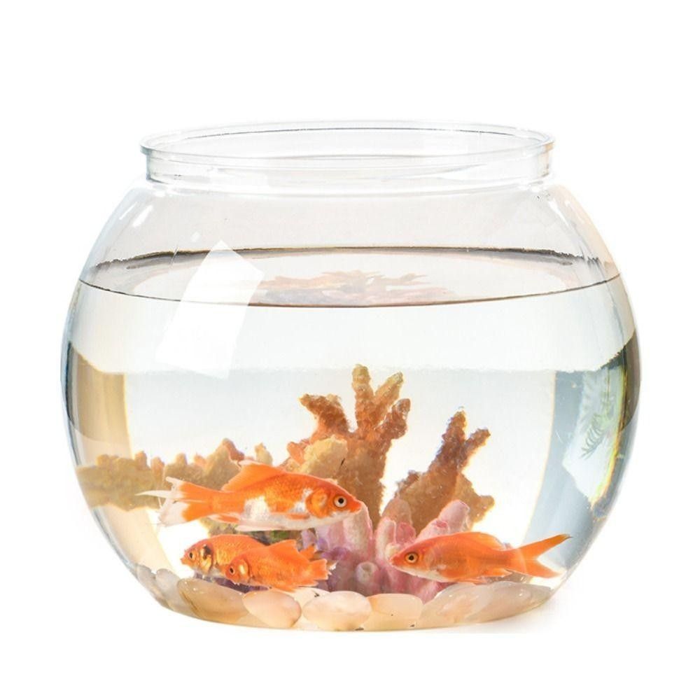 Aquarium Fish Goldfish - Portable Transparent Fish Tank Round Unbreakable