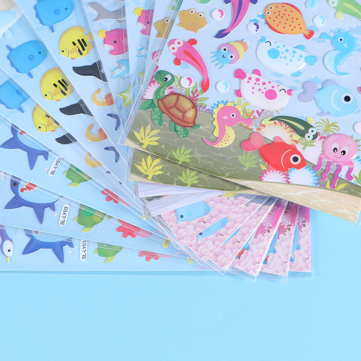 Aquarium Fish Cartoon - 10 Sheets Cartoon Fish Stickers Kid