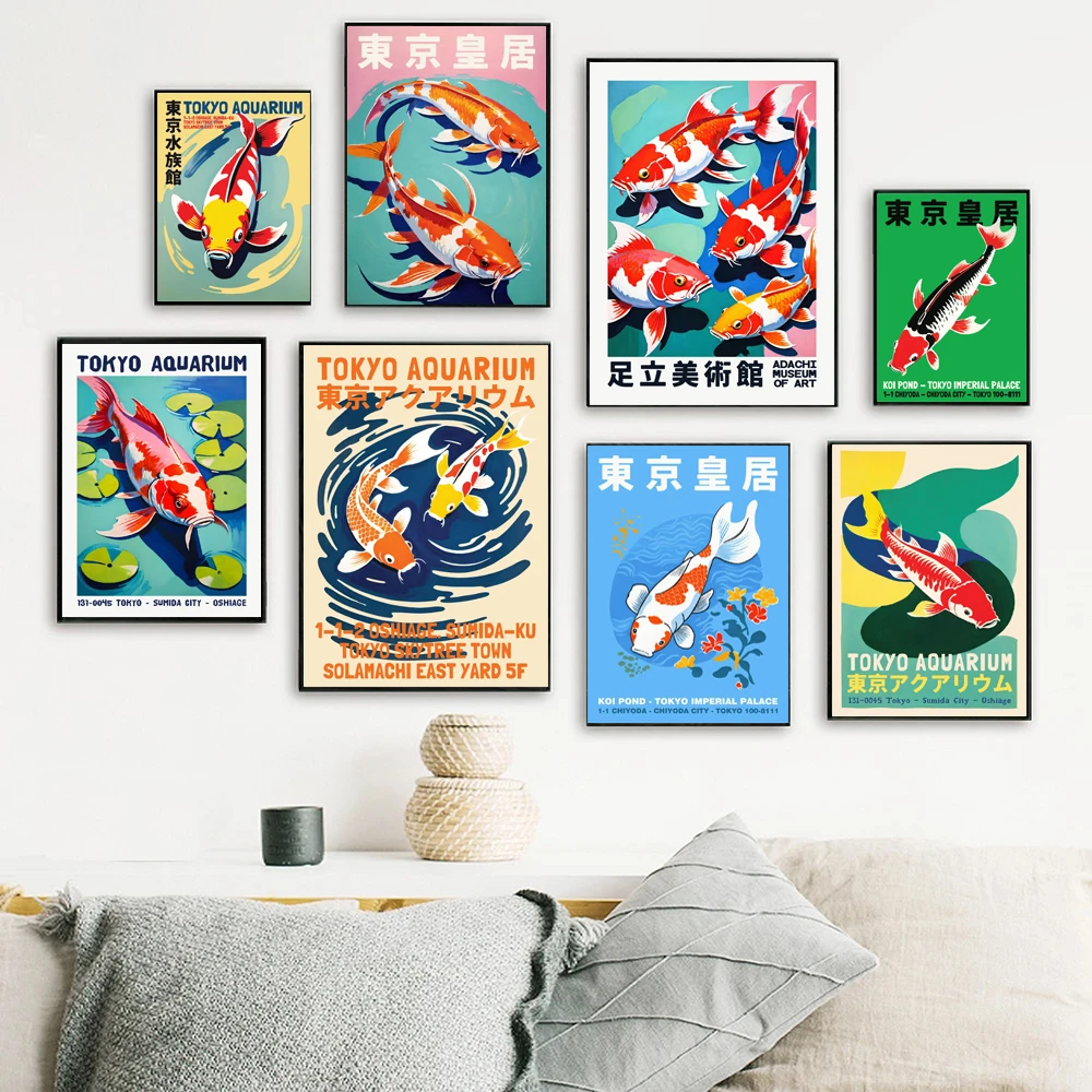 Retro Abstract Cartoon Japanes - Aquarium Fish Japanese recension och pris