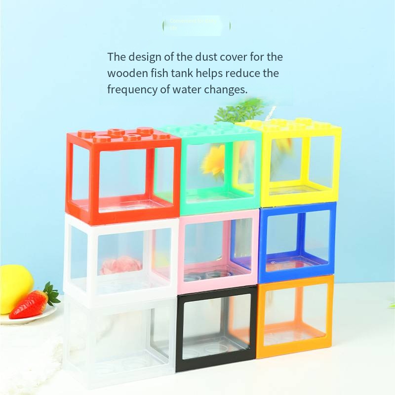 Novelty Block‑Shaped Mini Aqua - Aquarium Fish Goldfish recension och pris
