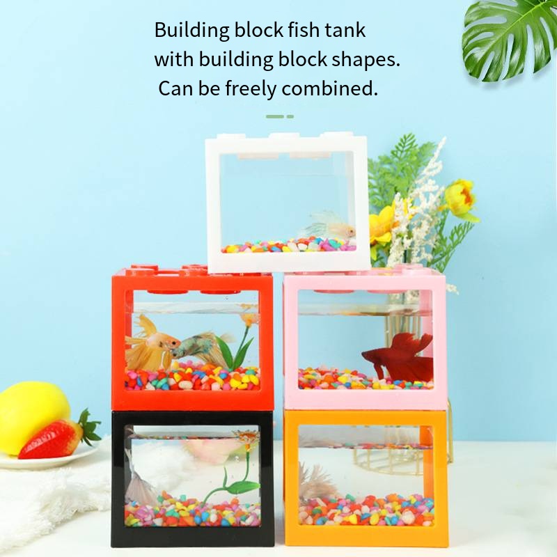 Novelty Block‑Shaped Mini Aqua - Aquarium Fish Goldfish recension och pris