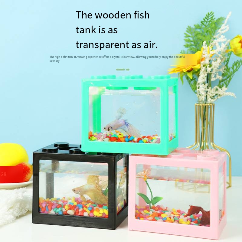 Novelty Block‑Shaped Mini Aqua - Aquarium Fish Goldfish recension och pris