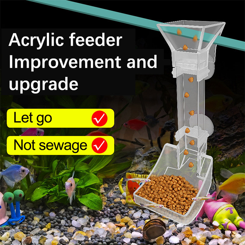 Aquarium Transparent Feeding T - Aquarium Fish Feeder recension och pris
