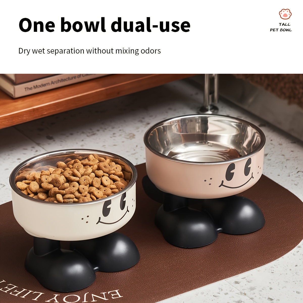 Elevated Dog Cat Bowl Stainles - Royal Canin Food Medium recension och pris