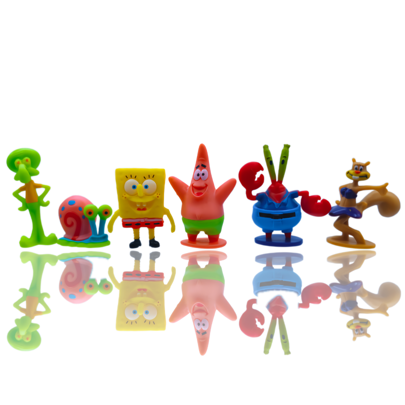 6pcs SpongeBob Fish Tank Decor - Aquarium Mini Fish recension och pris