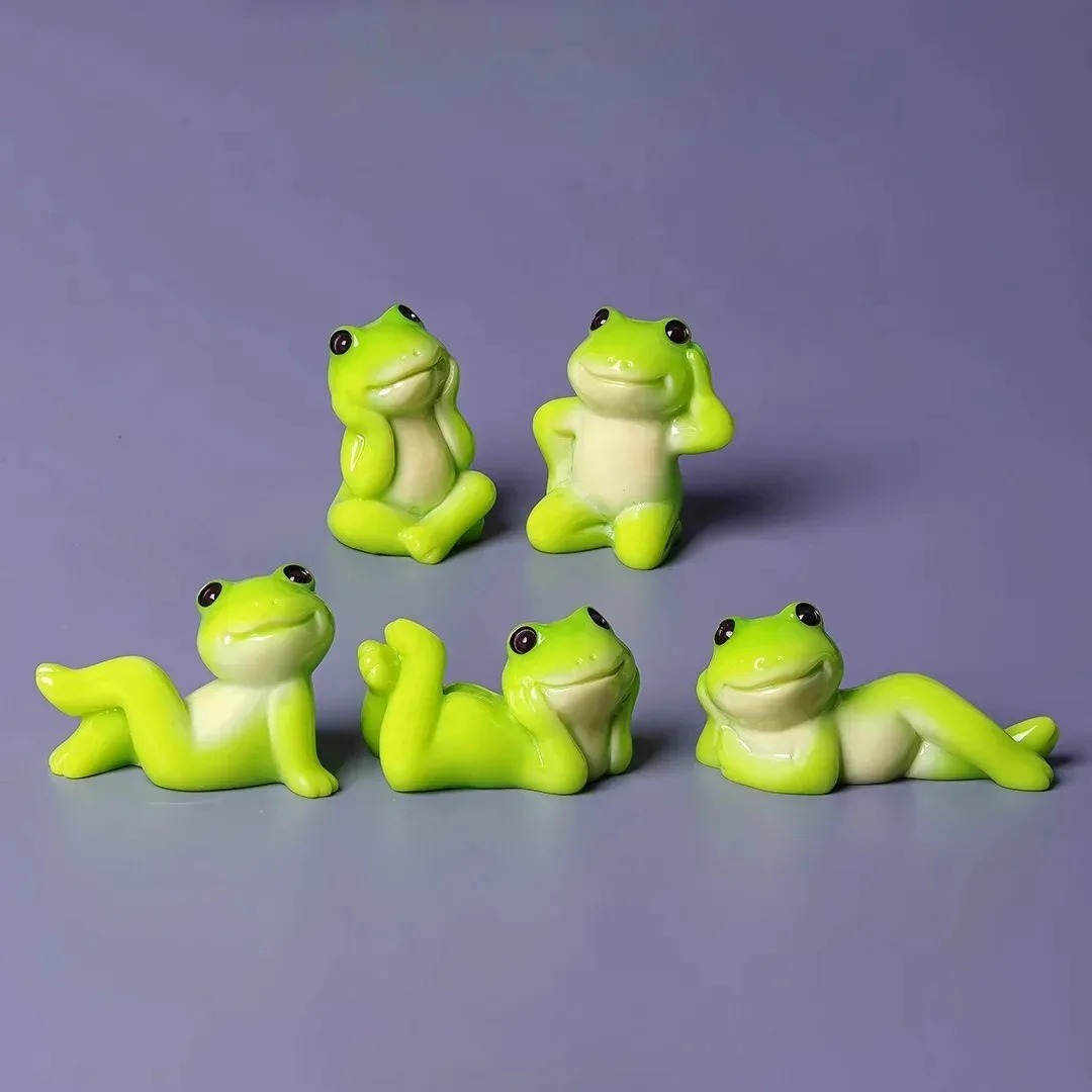 6Pcs Cute Mini Cartoon Frog Fi - Aquarium Fish Cartoon recension och pris