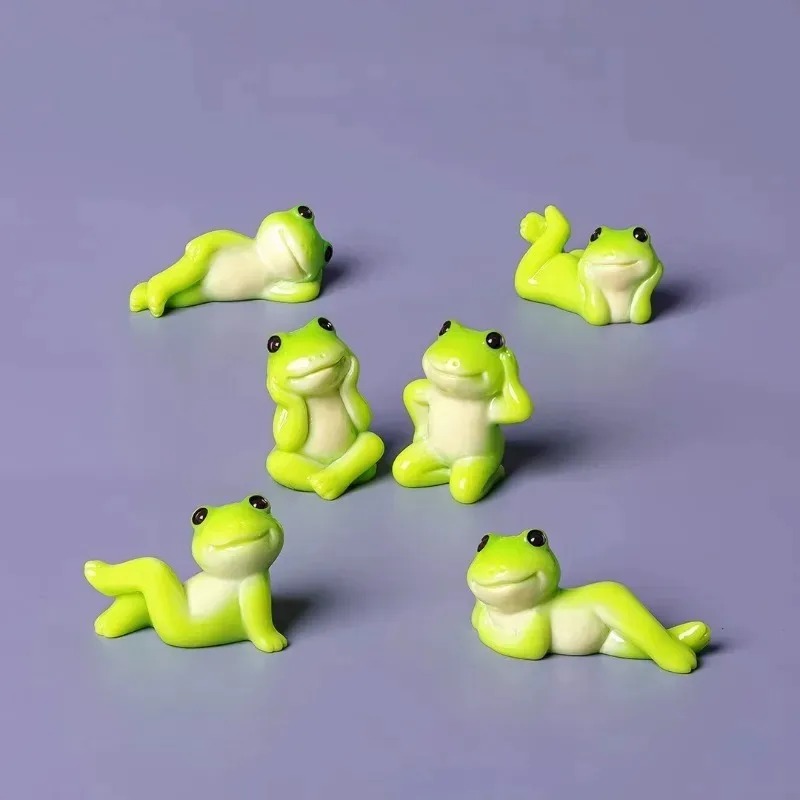 6Pcs Cute Mini Cartoon Frog Fi - Aquarium Fish Cartoon recension och pris