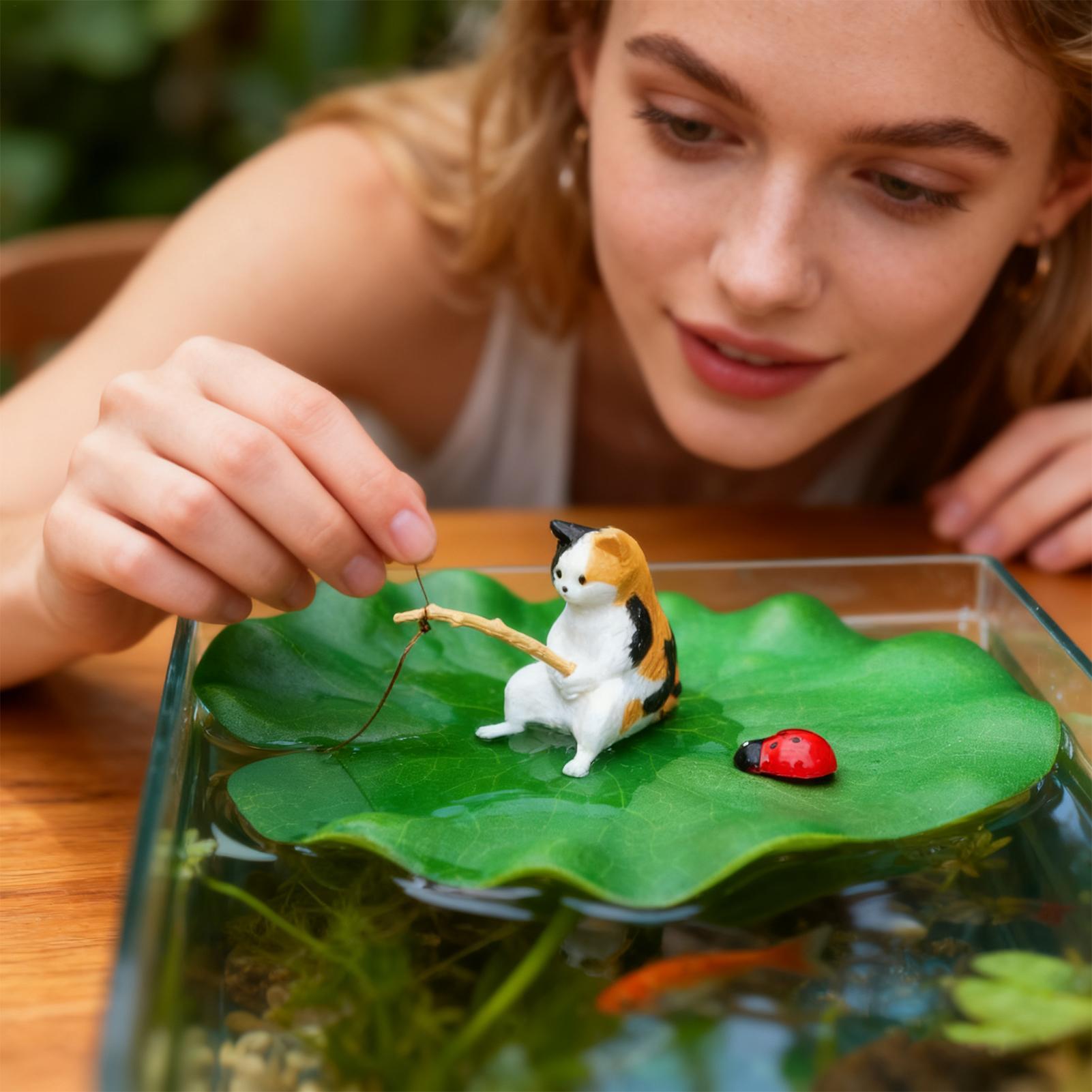 Aquarium Decor Floating Cat Fi - Aquarium Fish Escape recension och pris