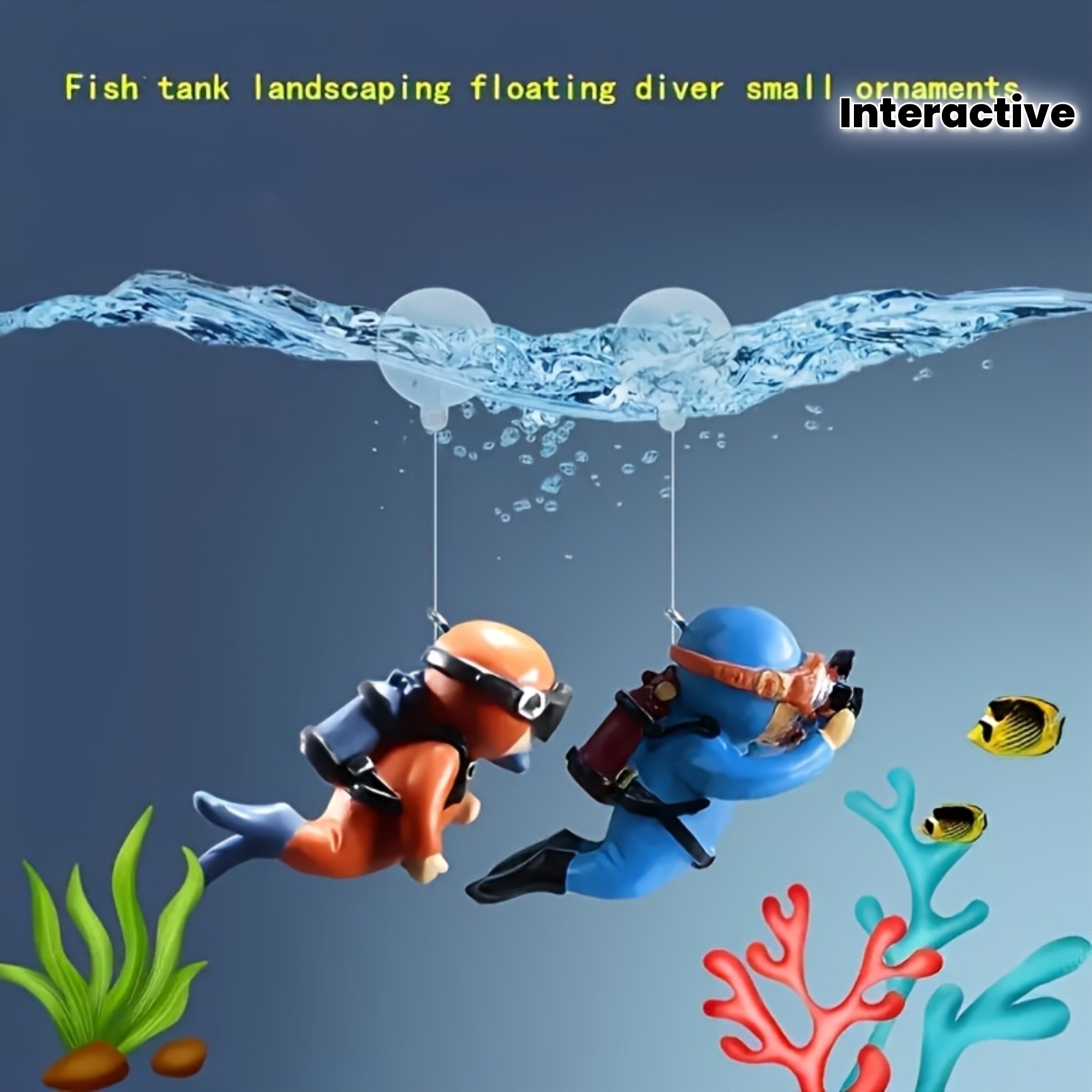2pcs Vibrant Diver Aquarium De - Aquarium Fish Cartoon recension och pris