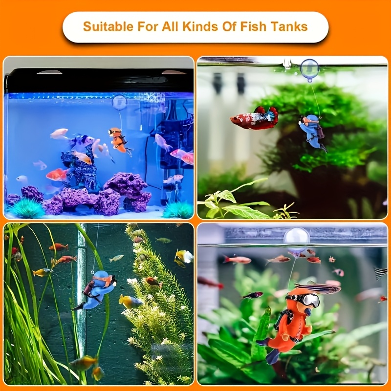 2pcs Vibrant Diver Aquarium De - Aquarium Fish Cartoon recension och pris