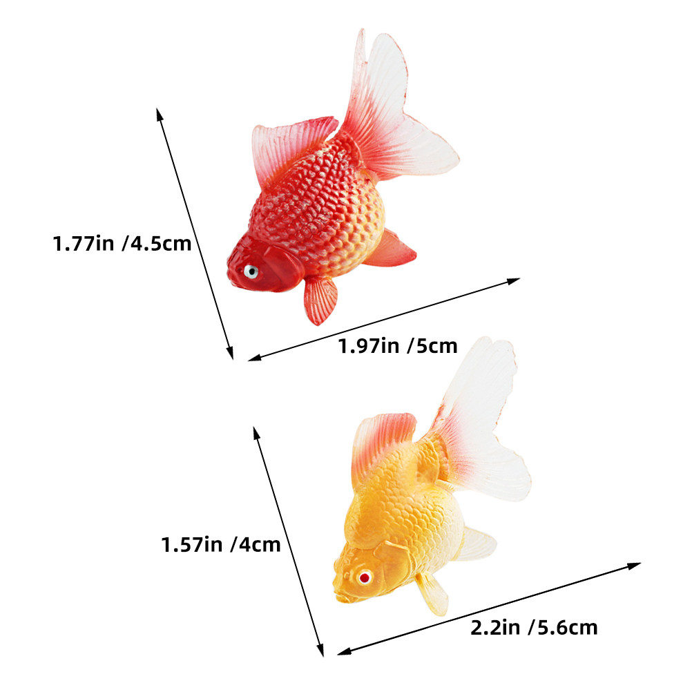 3Pcs Realistic Miniature Goldf - Aquarium Fish Goldfish recension och pris